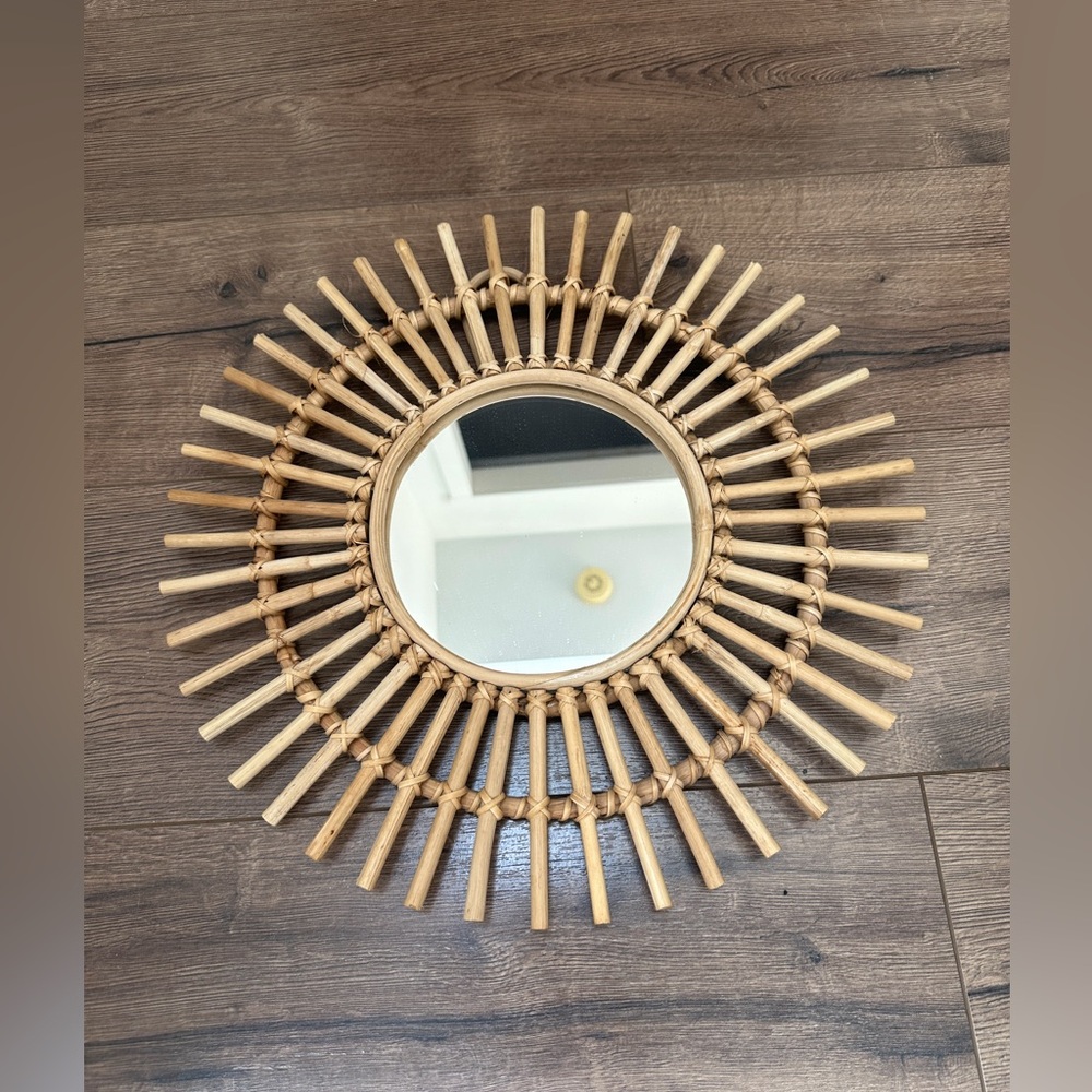Rattan Starburst Mirror